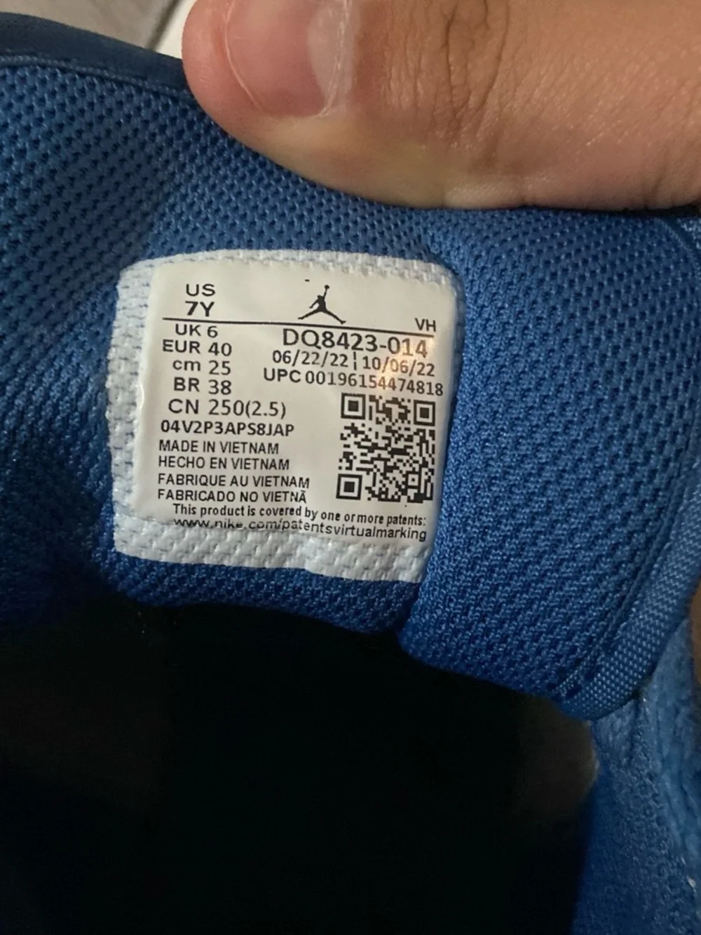 Nike Air Jordan High-Top Sneakers in Gray and Blue